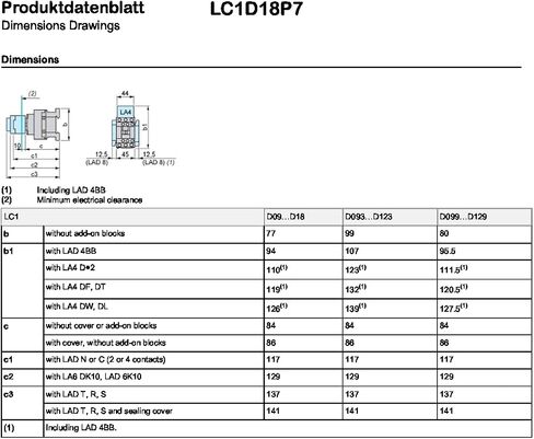 شنايدر إلكتريك، موصل TeSys D - 3P(3 NO) - ملف AC-3-440 V 18 A - 230 V AC، LC1D18P7 in Kuwait