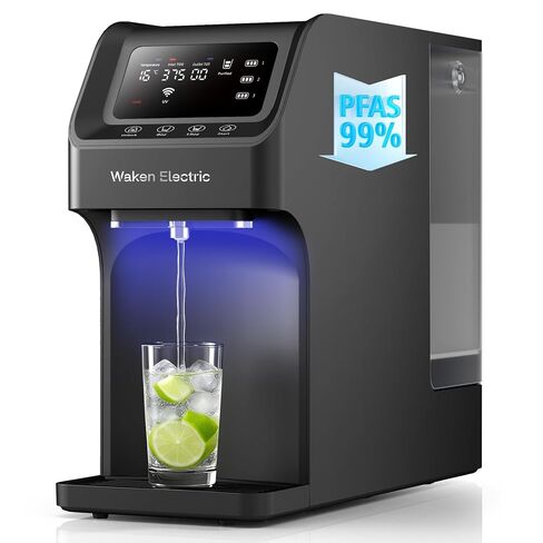 Waken Electric UV Countertop RO Water Filter, NSF/ANSI 58&61 Certified, 8 Stage Filter, TDS Monitor, 4:1 Drain, No Install, PFAS Free (Glacier White) in Kuwait