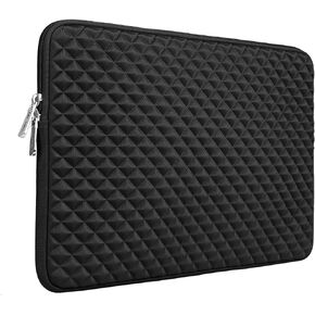RAINYEAR 13 Inch Laptop Sleeve Diamond Foam Case Bag Compatible M1 M2 MacBook Pro 14" A2442, 13.6" A2681, 13.3 Air Pro A2338 A2337 A2159 A2179 A2251 A2289 & for 13.3" PC Notebook Chromebook(Deep Pink)