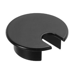 uxcell Cable Hole Cover 1-3/8"(35mm) Zinc Alloy Desk Cable Wire Cord Grommet Hole Cover for Office Computer Desk Wire Organizer, Black
