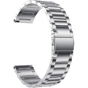 LDFAS Compatible for Vivoactive 4 Bands, 22mm Solid Stainless Steel Metal Strap Compatible for Garmin vivoactive 4 (45mm)/ Venu 2 45mm Smartwatch