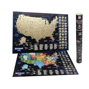 Scratch off map USA with List of TOP sport venues Bucketlist USA National Parks 16x24 Travel map, Premium gift, US map, United states Scratch off map wall poster Push pin map Usa