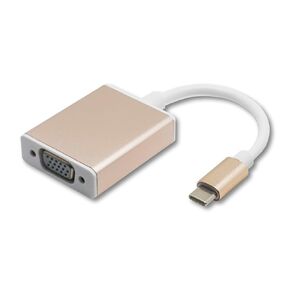 Sonilco USB C to VGA 1080P Compatible with Samsung S20 Series, Z Fold, Galaxy Note, Galaxy Tab, Apple MackBook Thunderbolt 3 Universal Adapter Cable (Silver White Adapter)