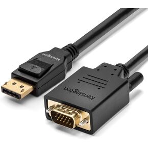 Kensington DisplayPort to VGA Cable (Support up to 1080P), 6ft (K33024WW)