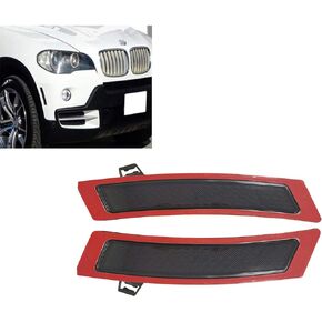 eLoveQ DARK SMOKE Lens Front Bumper Side Markers Replacement Reflector Compatible With 2011-2013 BMW E70 X5 LCI Models w/o Side Cameras