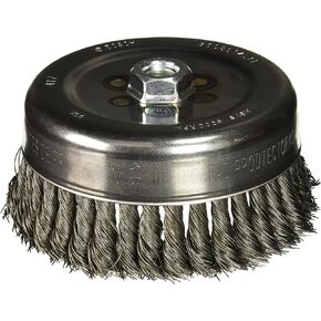 BOSCH WB511 6-Inch Knotted Carbon Steel Cup Brush, 5/8-Inch x 11 Thread Arbor