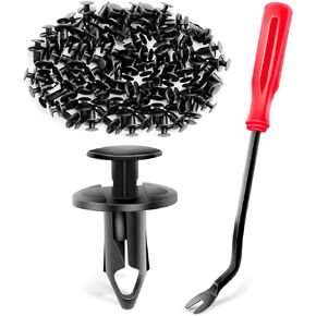 GOOACC 100Pcs Hood Insulation Retainer Clips OEM Replacement -#4878883AA, compatible with Jeep Grand Cherokee Dodge Ram Chrysler Plymouth, with 1PC Fastener Remover