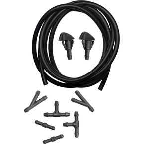 Windshield Washer Nozzle Sprayer and Hose (7Ft Long) with Connector Compatible for HONDA 86-01 Integra, 1997-2011 Civic Type R, 92-97 CR-X del Sol Replaces OEM # 76810-SR0-004, 76810-S5D-A01
