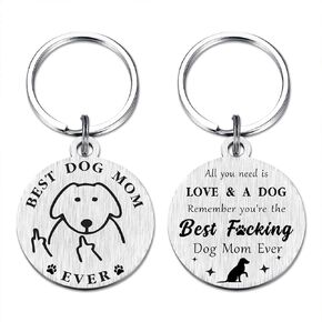 Dog Mom Mother's Day Gifts- Funny Dog Mom Dog Lover Keychain for Women Girls- Birthday Christmas Xmas