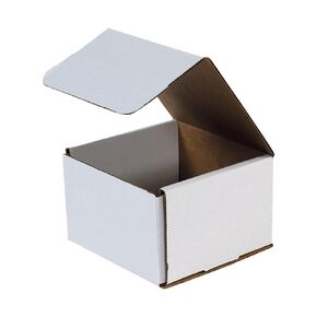 AVIDITI Small Shipping Boxes 6"L x 6"W x 4"H, 50-Pack | Cardboard Box Crush-Proof Carton for Mailing, Storing, Package, Gifts, Crafts, Business or Home, White 6x6x4 664