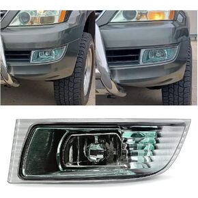 مصابيح الضباب Kojem مع زوج لمبة متوافق مع 2003-2009 LEXUS GX470 بدون حزمة رياضية هالوجين أمامي LH+RH بديل لمصباح الضباب الخفيف لـ 81221-60080، 81211-60160، LX2593105، LX2592105