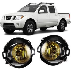 Winjet Fog Lights OEM Series for [2005-2015 Nissan Xterra] [2010-2017 Frontier][2018 2019 Nissan Frontier] with H11 12V 55W Halogen Bulbs Fog Lamps Replacement w/Wiring and Switch Kit Clear Lens