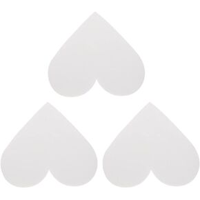 3Pcs Polystyrene Heart Cake Set Foam Heart Cake Modeling Ornament White DIY Cake Foams Craft for Display Decorations 8Inch