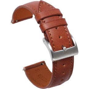 20 mm watch band leather 18mm 22mm watch band quick release watch strap mems brown black leather watch band replacement Compatible with invicta/timex weekender/tag heuer/blancpain swatch/orient kamasu