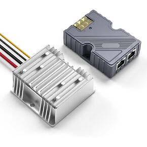 MSAFF 320W GigE Passive PoE Injector for Starlink Gen3 with Surge Protection & ESD + Starlink D C Step UP Converter 12V to 56V, Ideal for Starlink Dish V3 Internet Kit Satellite Network 10/100/1000M