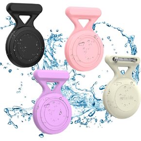 4 Pack Airtag Holder for Kids, Airtag Hidden GPS Tracker Case with Invisible Pin Compatible with Apple Airtag, Waterproof Silicone Air Tags Case Sutable for Luggage, Backpack, Kids, Elderly, Clothes