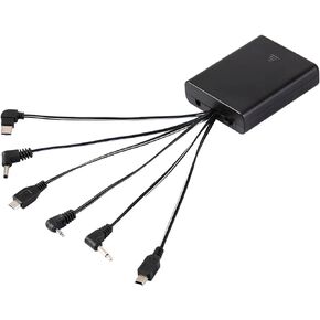 HOMEYUER External Power Supply Box with six Kind Jacks and ON/Off Switch for Various DC Equipment,Like Some Kinds Safe Box,Electronic Cabinet Lock,Toys,LED Lighting and so on.Output DC 6V