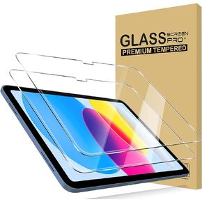 KIQ 2 Pack Tempered Glass for iPad 10th Generation Screen Protector 2022 Compatible iPad 10.9 Screen Protector 10.9 Inch 10th gen