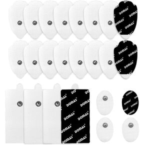 Tens Unit Replacement Electrode Pads - Self Adhesive Patch Reusable Sticky Tens Unit Pads Pack of 24Pcs(12 Pairs) Carbon Conductive Gel for Muscle Stimulator Device - Non Irritating Design in Kuwait