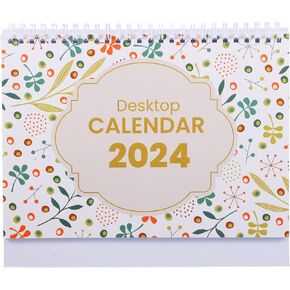 SAFIGLE Small Desk Calendar 2024 Standing Desk Calendar 2024 Flip Desktop Calendar Academic Easel Desk Calendar Small Monthly Desk Calendar