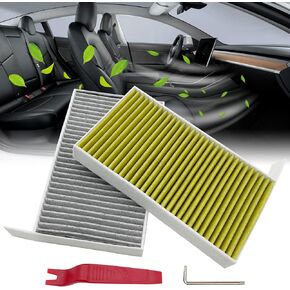 JOJOMARK Cabin Air Filter fits for Tesla Model 3/Y with Activated Carbon Fit for 2016-2024 Model 3/2020 2021 2022 2023 2024 Model Y