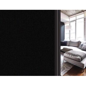 HIDBEA Total Blackout Window Film,100% Light Blocking Privacy Room Darkening Window Tint with Heat Control Static Cling Removable Blackout Window Cover for Day Sleep, 17.5 Inch X 6.5 Feet