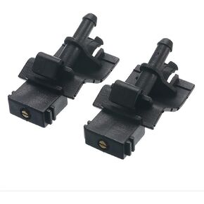 GKmow 2 PCS Car Front Windshield Washer Nozzles, Water Nozzle Cover Replacement 85381-30110 85381-12300, Spray Cleaning Kit, Compatible with Corolla Verso Levin YARiS L Car Accessories (Black)