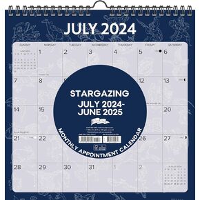 Willow Creek Press Stargazing Academic July 2024 - June 2025 Monthly 12" x 12" Spiral- Bound Wall Calendar