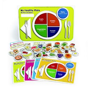 Excellerations My Healthy Plate Magnet Nutrition and Food Activity Set for Kids Pack of 4