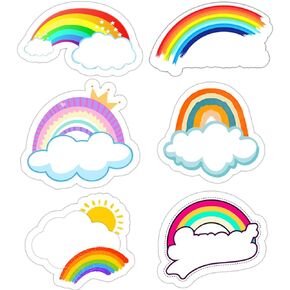 Rainbow Name Plates Student Classroom Name Tags Labels for Desk,Bulletin Board Decoration,4 inch,60 Pcs