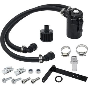 طقم علبة التقاط الزيت 400 مل من Momiuchear، تلميع محرك خزان فاصل الزيت، بديل لسيارة Ford F150 2011-2019 2.7EB 3.5EB 5.0، جانب الركاب مع فلتر للتنفس in Kuwait