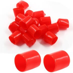 GUMIFA 20 قطعة قبعات نهاية مطاطية حمراء 20 مللي متر ID الفينيل أنبوب دائري غطاء تغليف المسمار حماة الموضوع in Kuwait