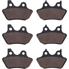 SOLLON Front and Rear Brake Pads for Harley Davidson 2000-2007 Dyna Electra Glide Ultra Classic Road King Heritage Softail Fatboy Night Train