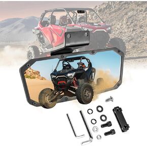 Wsays Center Rear View Mirror High Definition Strength Convex Mirror Compatible with 2020-2024 Polaris RZR Pro XP 2/4, Turbo R /4, Pro R/4, RZR Trail/Trail S