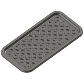 Sun Dolphin Boot Tray for Entryway Indoor, Heavy Duty Plastic Shoe Tray, 28x16 Inches Water Resistant Shoe Mat Tray for Indoor & Outdoor Use, Multipurpose Boot Mat Tray for All Seasons (Black, Small)