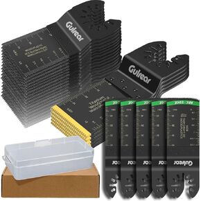 50PCS Universal Oscillating Tool Oscillating Saw Blades, Include 5PCS Titanium Oscillating Multitool Blades for Metal and Hard Material, Quick Release Multi Tool Blades Fits Most Models The Market in Kuwait