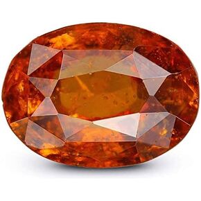 6.00 Carat Natural Cylone Gomed Stone Certified Hessonite Garnet A1+ Quality Astrological Oval Shape Loose Gemstone