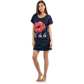 Casual Nights Women's Short Sleeve Dorm Sleep Shirt