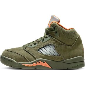 Preschool Air Jordan 5 Retro 'Olive' Army Olive/Solar Orange (440889 308) PS Little Kids Shoe