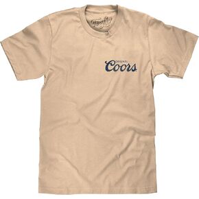 Tee Luv Men's Original Coors Rodeo Legend Double Sided Beer Logo Shirt