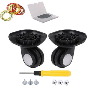 Bstinay W003 2PCS Swivel Suitcase Caster Luggage Replacement Wheels Left Right w/Blotting Sheet