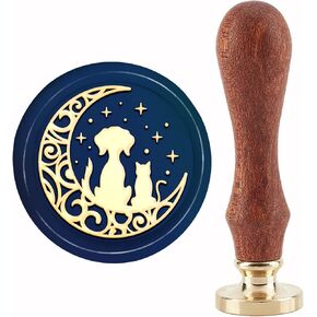 CRASPIRE Celtic Knot Wax Seal Stamp Pentagram Sealing Wax Stamps 30mm Retro Vintage Removable Brass Stamp Head with Wood Handle for Wedding Invitations Halloween Christmas Thanksgiving Gift Packing
