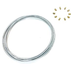The Stop Shop 25 ft. Zinc Plated 3/16" Brake Line Tubing w/metric brake Line invert flare fittings. 10 x 1 mm (Pack of 10 fittings)