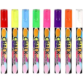 SMOOTHERPRO Window Paint Markers, 8 Macaron 10mm Erasable Liquid Chalk Marker, Washable Blackboard Markers for Glass, Acrylic Board, Chalkboard, Calendar, Chalk Art