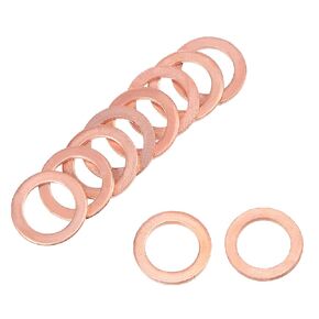 Uxcell 20 قطعة M14 x 18mm x 1.5mm حلقة إغلاق نحاسية مسطحة لصامولة المسمار