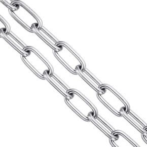 PATIKIL 304 Stainless Steel Coil Chain, 2/25 Inch x 65.6 Ft, Metal Plain Link Chain, Rustproof Hardware Cable for Hanging Plant Chandelier Fence Swing Clothes
