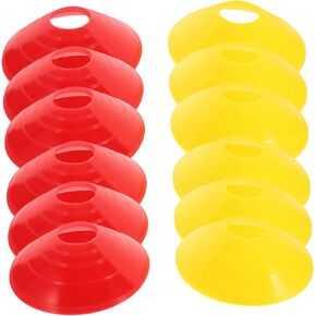 12pcs Marker Pen Roller Skating Pile Soccer Training Equipment Football Marker for Training Training Discs for Football Sports Equipment or Soccer Sign disc Signs for Soccer