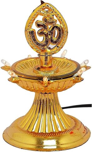 Iram Layer Electric Peacock Deepak Plastic Light Pooja Diya LED Light Mandir Diya for Home Temple Decor Electric Diya 1PC (Layer 1) in Saudi Arabia