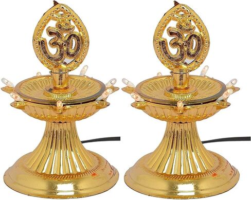 Iram Layer Electric Peacock Deepak Plastic Light Pooja Diya LED Light Mandir Diya for Home Temple Decor Electric Diya 1PC (Layer 1) in Saudi Arabia