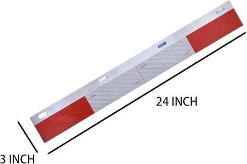 BHTOP 2 Pcs Aluminum Reflector Plates Strips with Reflective Tape for Semi Truck Trailer, Mud Flap Hange Conspicuity Safety Caution Angled Pair in Saudi Arabia